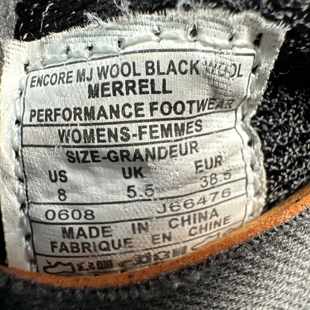 Merrell Encore MJ Wool Black Women’s Size 8 - Picture 5 of 6